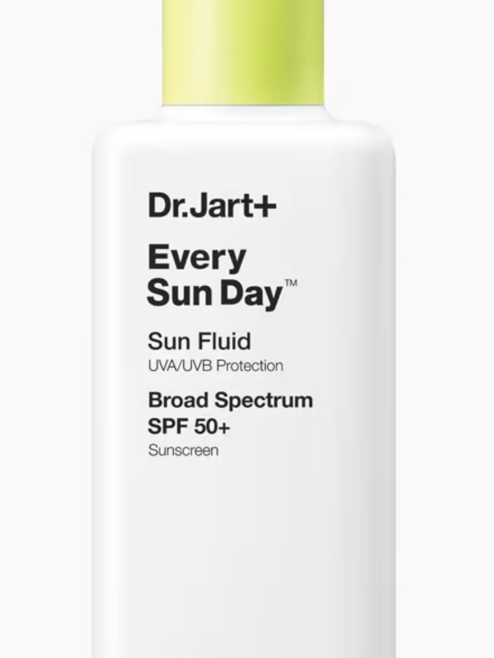 Korean Skincare Dr Jart+ Every Sun Day Sun Fluid SPF 50+ White with Lime Accent
